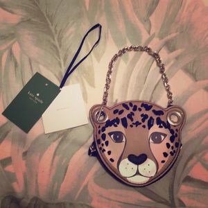 New Kate Spade Leopard Run Wild Coin Purse